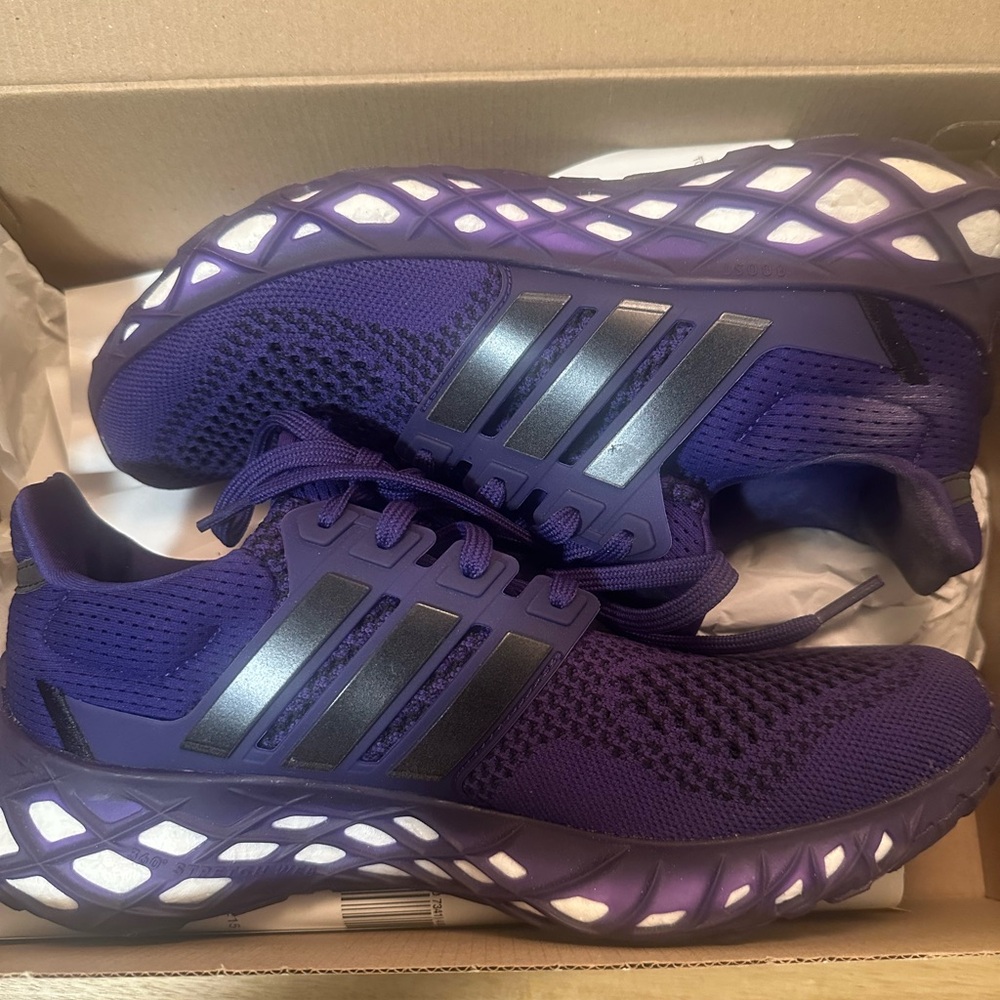 Adidas Deep Purple UltraBoost Web DNA Athletic Sneakers - Picture 2 of 8